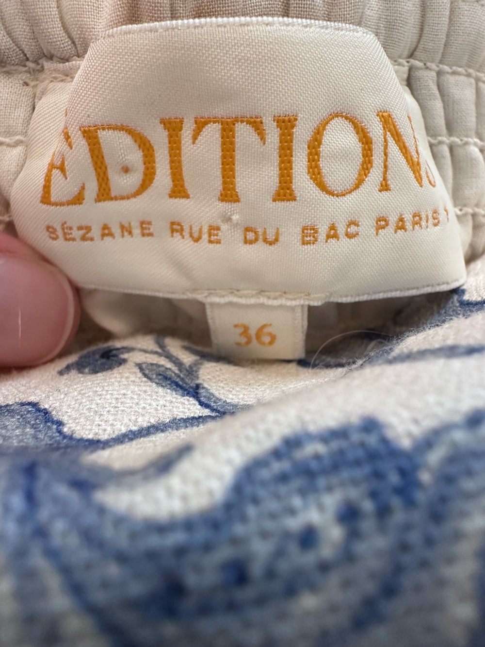 Sezane Soelle Skirt Ava Top Maddalena Print Set Linen Cotton Size 36/38 4/6 - Picture 11 of 12